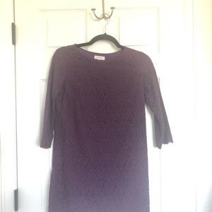 Purple Lace Shift Dress
